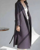 Relaxed Belted Wool Blend Coat