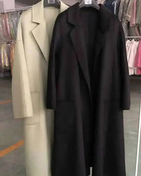 Belted Wool-Blend Wrap Coat