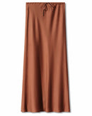 Satin A-Line Maxi Skirt