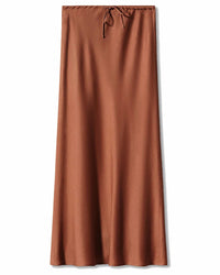 Satin A-Line Maxi Skirt