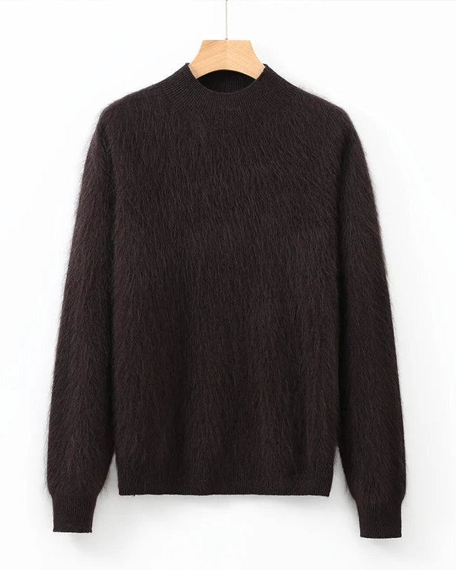 Soft Cashmere Mock-Neck Sweater
