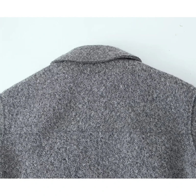 Vintage Gray Cropped Short Coat
