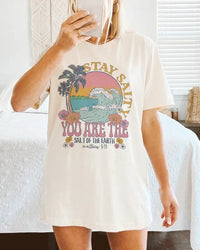 Inspirational Graphic Cotton Knit Top