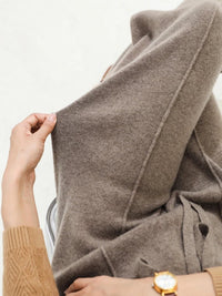 100% Merino Wool Knitted Wide-Leg Pants