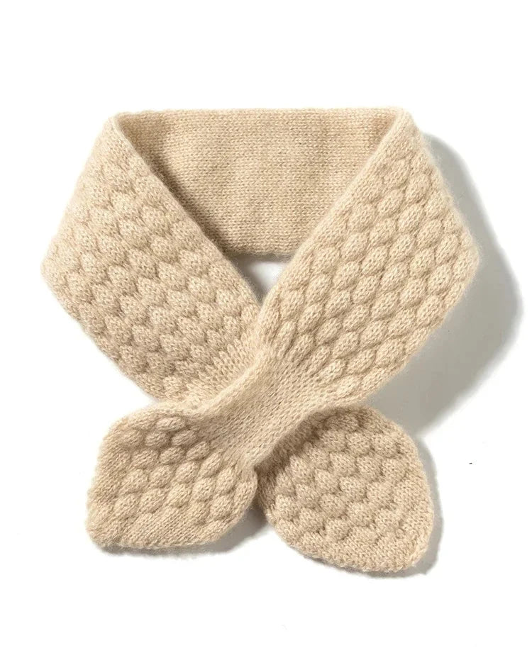 Cashmere Bowknot Knit Neck Scarf