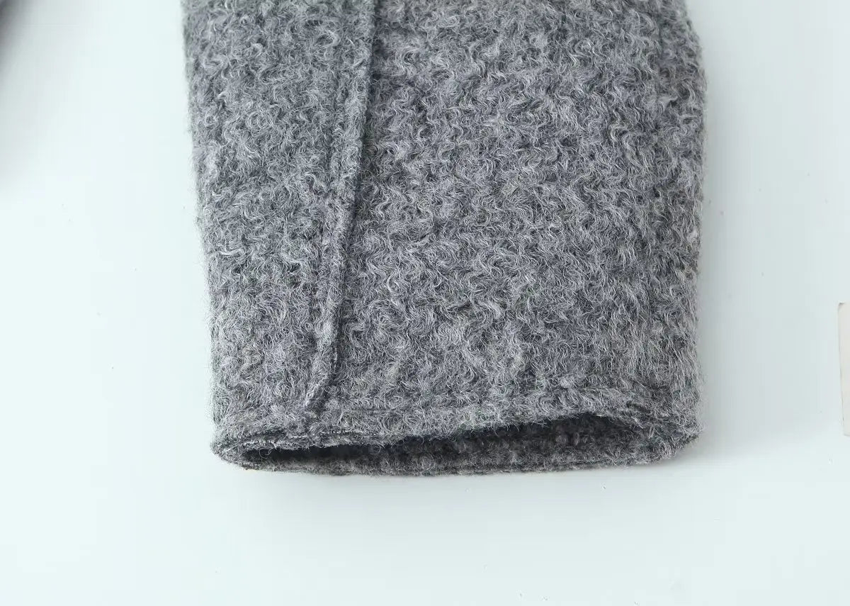 Vintage Gray Cropped Short Coat