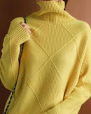 Relaxed Crewneck Knit Pullover Sweater