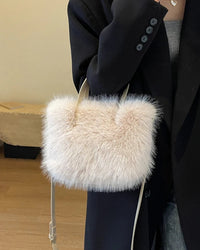 Soft Faux Fur Bucket Tote