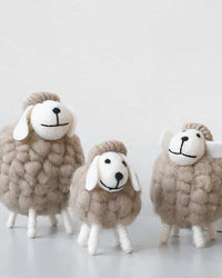 Wool Felt Sheep Figurine Table Ornament