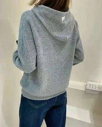 Casual Wool Knit Hoodie Sweater