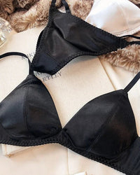 Sexy Silky Triangle Cup Wire-Free Bra Set