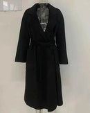Belted A-Line Wool-Blend Coat