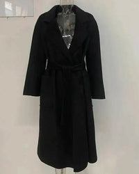 Belted A-Line Wool-Blend Coat