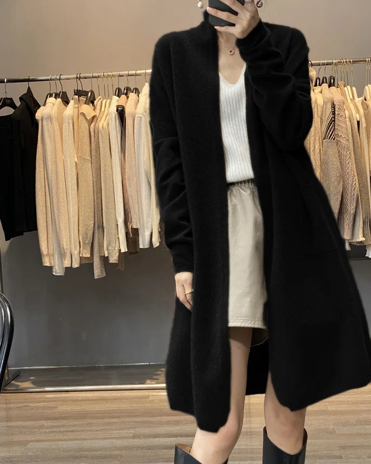 Wool Long Loose Cardigan Sweater