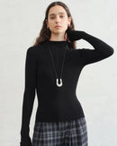Half-Collar Wool Superfine Seamless Sweater