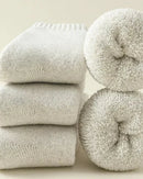 Wool Blend Thick Thermal Mid-Tube Socks 3 Pairs