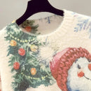 Christmas Snowman Pullover Knitted Sweater
