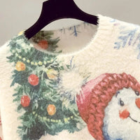 Christmas Snowman Pullover Knitted Sweater