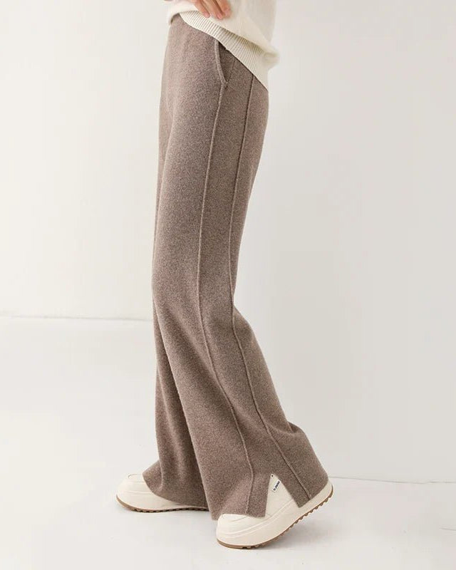 100% Wool Wide-Leg Sweatpants
