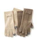 Women'S Cashmere Bow Wrist Gloves
