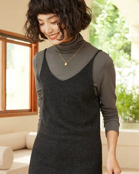 Cashmere V-Neck Slip Dress