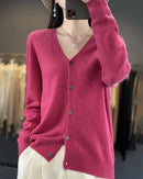 Merino Wool V-Neck Cardigan