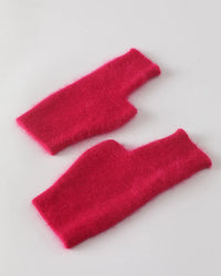Raccoon Wool Fingerless Thumb Hole Gloves