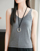Loose-Fit Knitted Cotton Vest