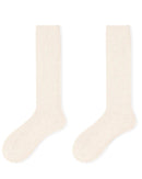 Wool Blend Ribbed Calf Socks