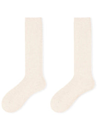 Wool Blend Ribbed Calf Socks