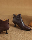 Retro Pointed-Toe Fashion Chunky Heel Ankle Boots