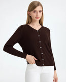 Soft Solid Color V-Neck Cardigan