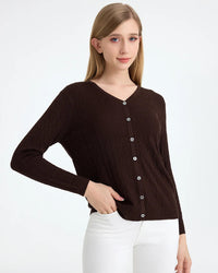 Soft Solid Color V-Neck Cardigan