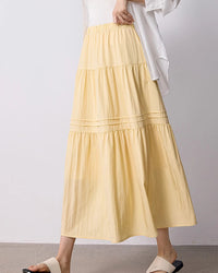 Layered A-Line Midi Cake Skirt