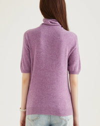 Merino Wool Half-Sleeve Turtleneck
