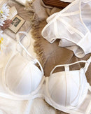 Classic Bandage Lace Cutout Push-Up Bra Set