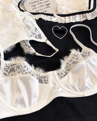 Lace Breathable Silk Comfortable Bra Set