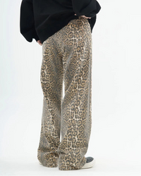 High Rise Wide Leg Denim Trousers