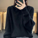 Hooded 100% Wool Knitted Sweater