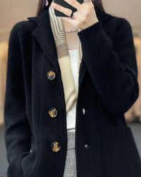 Pure Wool Stand Collar Cardigan