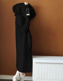 Blend Hooded Thick Long Cardigan