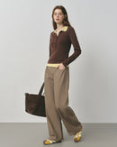 New Style Faux Two-Piece Collared Knit Sweater