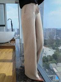 Cashmere Knit Wide Leg Pants