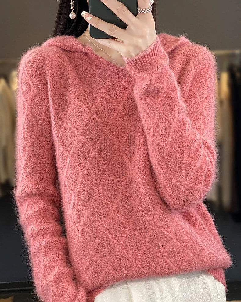 Mink Cashmere Hooded Sweater