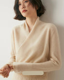 New Pure Cashmere V-Neck Knit Sweater