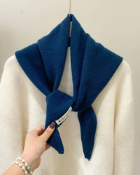 Women's Wool Knit Triangular Scarf