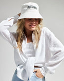 Lapel Collar Single-Breasted Loose-Fitting Shirt