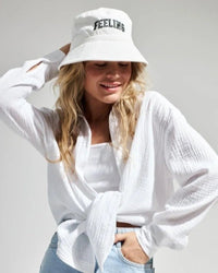 Lapel Collar Single-Breasted Loose-Fitting Shirt