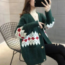 Vintage Plaid Single Breasted Cardigan