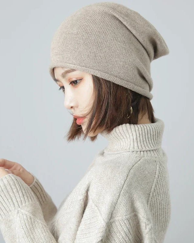 Slouchy Wool Cashmere Beanie